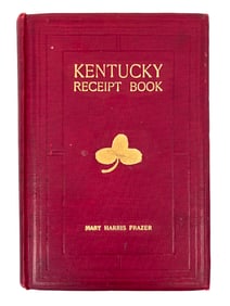 1st Ed Kentucky Receipt Book by Mary Harris Frazer