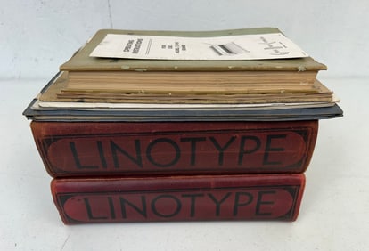 Misc. Manuals and 2 Linotype Type Face Books