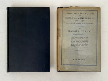 2 - 1st British Ed. - English Collectors of Books
