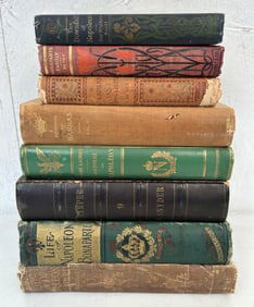 8 Antique Hardcover Napoleon Related Books