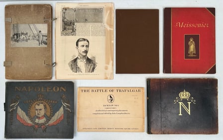 7 Napoleon Related Books, Portfolios and Ephemera