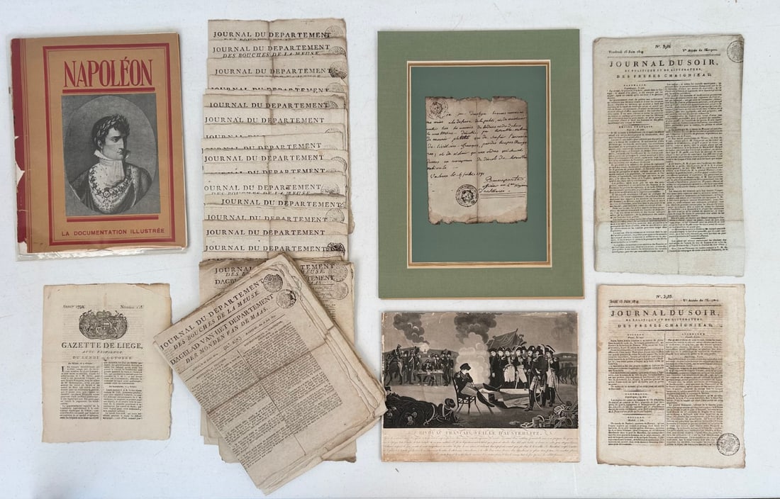 49 pc. 18/19th c. Napoleon Documents and Ephemera (1 of 14)