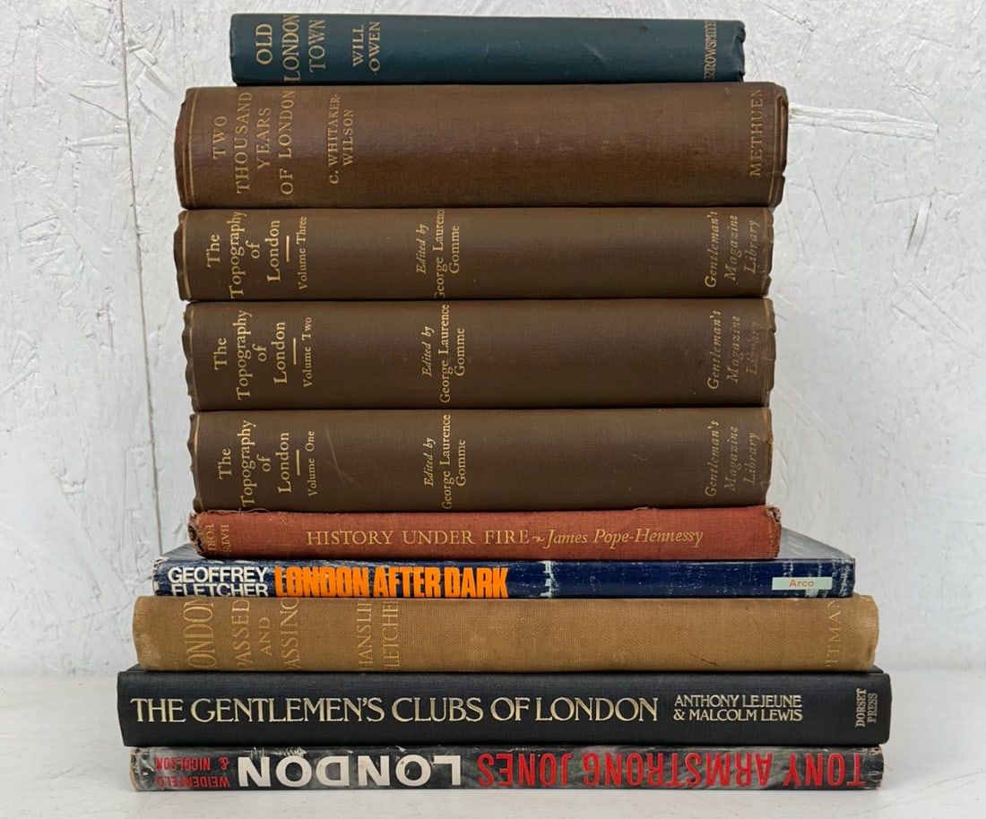 Lot of 10 Antique Hardcover Books on London (1 of 18)