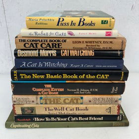 11 Hardcover Books on Cats