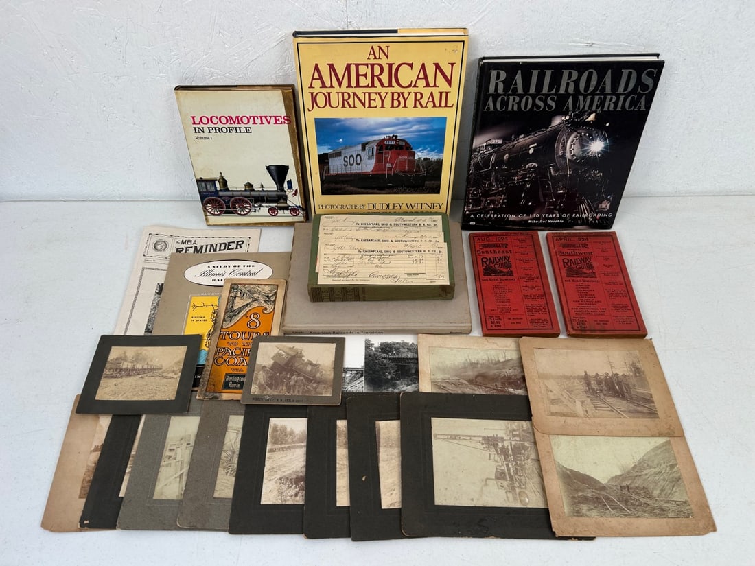 Early Railroad Ephemera Lot Including Photographs (1 of 20)