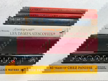 6 Escoffier & 1 Chez Panisse Books and Cook Books