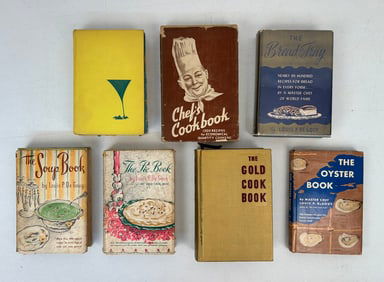 7 Louis P. DeGouy 1st Edition Cookbooks
