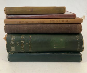 6 Misc.19th Century Cookbooks