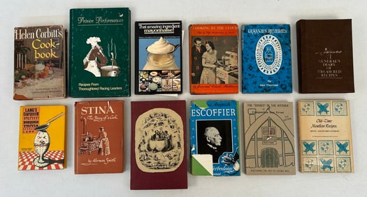 12 Vintage Cook Books and Cooking Related Books