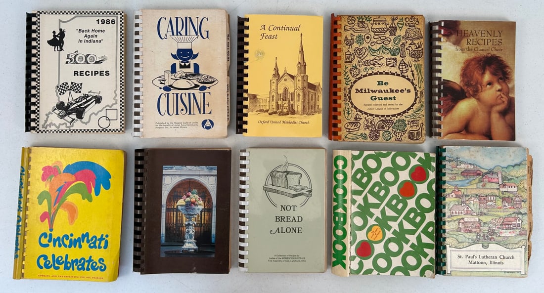 40 Spiral bound Mid-West States & Misc. Cookbooks (1 of 4)