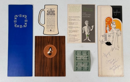 Vintage Playboy Club Menus and Ephemera
