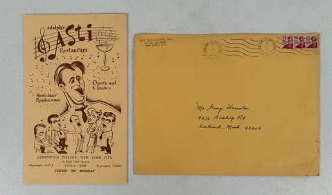 1 Adolph's Asti Restaurant Menu