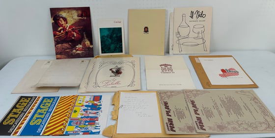 14 Misc. New York City Menus c. 1980's