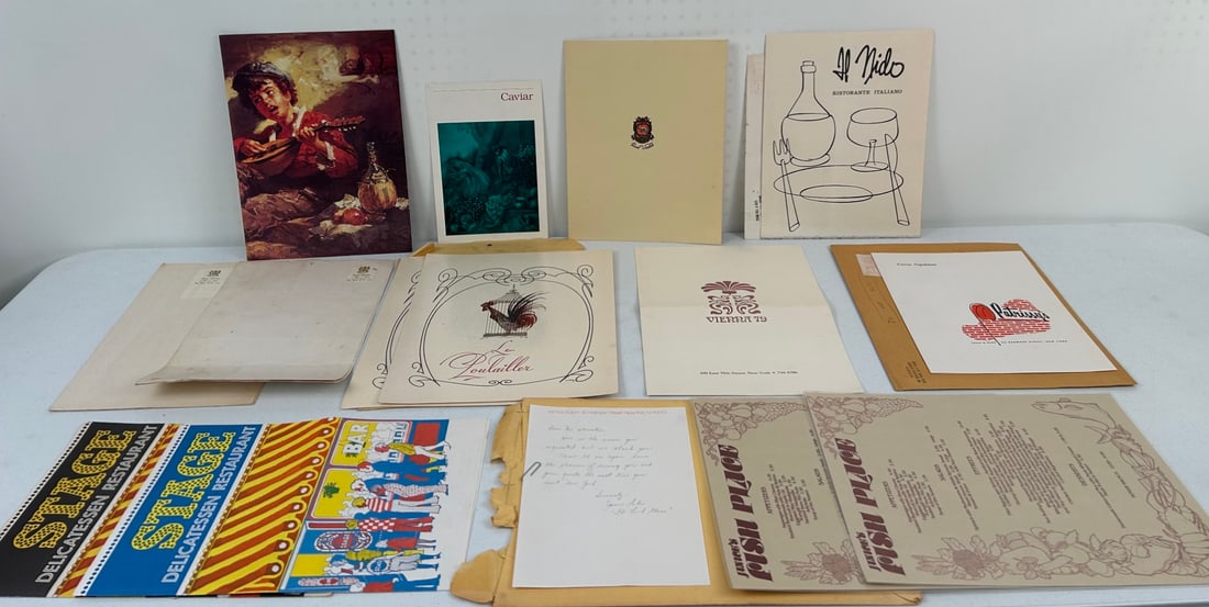 14 Misc. New York City Menus c. 1980's (1 of 11)