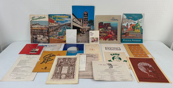 S. Francisco, Carmel & Wine Country Menus