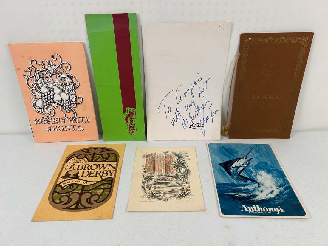 8 Los Angeles and San Diego Vintage Menu's (1 of 7)