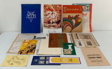23 New Orleans Restaurant Menu's c. 1980's
