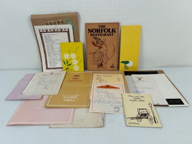 14 African Menus and Ephemera c. 1980's