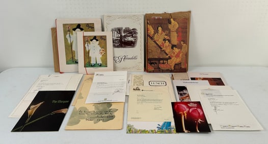 15 Asian Menus and Ephemera c. 1980's