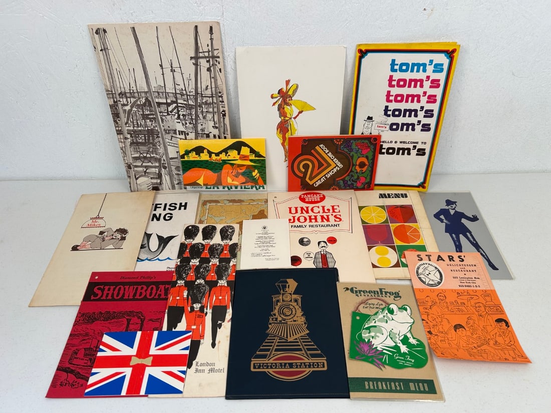 Misc. Vintage Graphic Cover Restaurant Menus (1 of 10)
