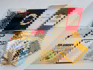 Misc. Vintage Restaurant Menus and Ephemera