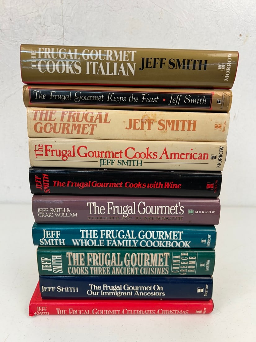 10 Frugal Gourmet by Jeff Smith Cookbooks: 10 Frugal Gourmet by Jeff Smith Hardcover Cookbooks including The Frugal Gourmet Celebrates Christmas; The Frugal Gourmet on Our Immigrant Ancestors; The Frugal Gourmet Cooks Three Ancient Cuisines; T