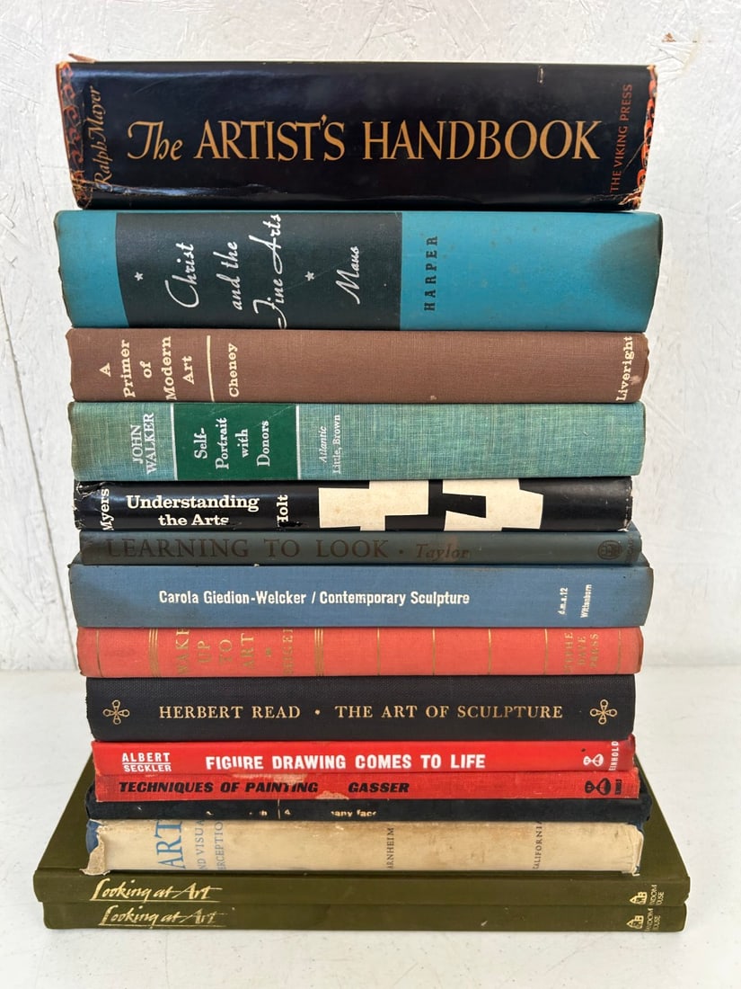 15 Books on Art and Artists: 15 Books on Art and Artists including Learning to Look - A Handbook for the Visual Arts by Joshua C. Taylor c. 1957; Understanding the Arts by Bernard S. Myers c. Bernard S. Myers c. 1958 with origina