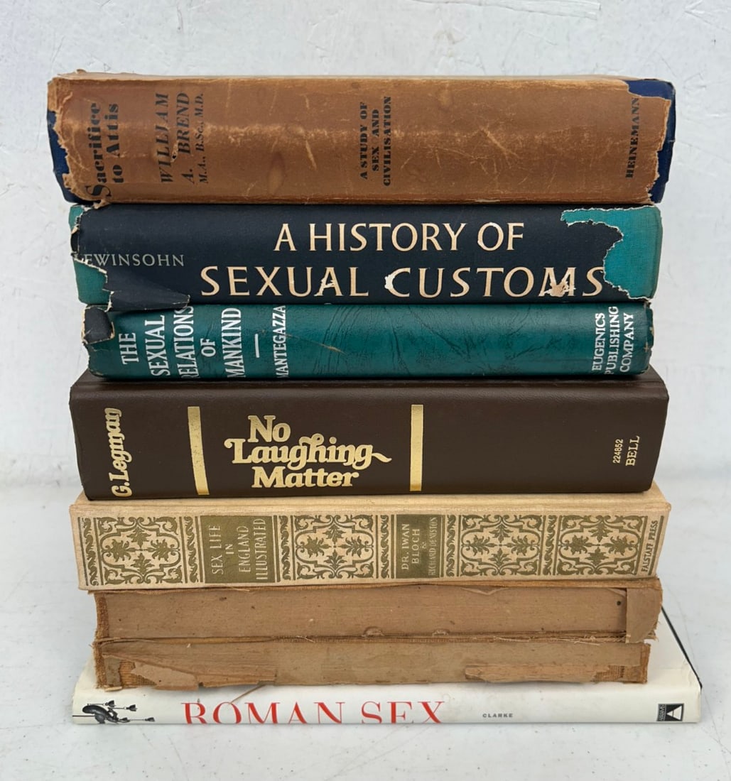 8 Books on the History of Sex: 8 Books on the History of Sex including No Laughing Matter - Rationale of the Dirty Joke an Analysis of Sexual Humor by G. Legman published by Bell Publishing Co. New York c.1975; The Sexual Relations