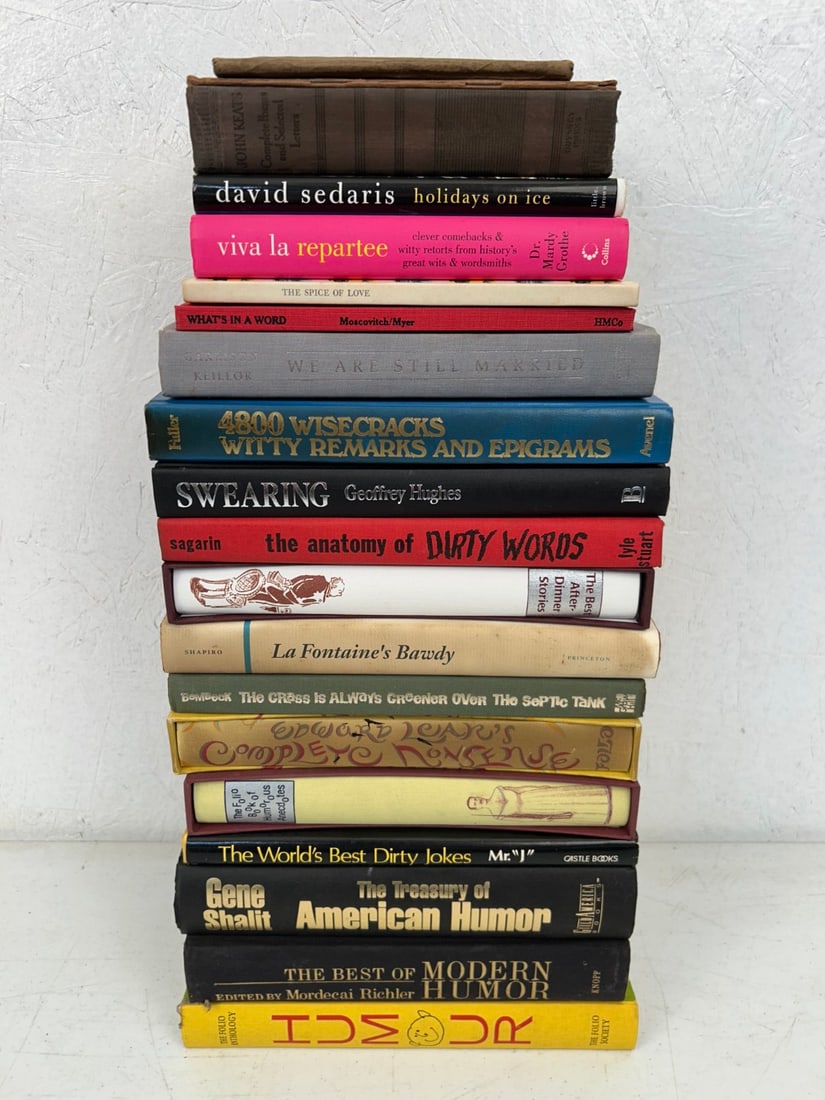 20 Books on Humor: 20 Books on Humor - The Best of Modern Humor edited by Mordecai Richler c. 1983; The Folio Book of Humorous Anecdotes introduction by Edward Leeson published by the Folio Society London c. 2005 in sli