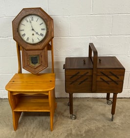 Misc. Vintage Furniture and Antique Clock Lot