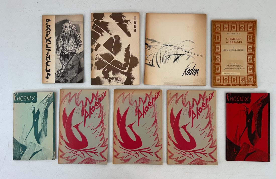 9 Paperback Literary Magazines: 9 Paperback Literary Magazines including 3 volumes Phoenix published by Memphis State University Spring 1963; 1 volume Phoenix published by Memphis State University Spring 1962; 1 volume Phoenix publi