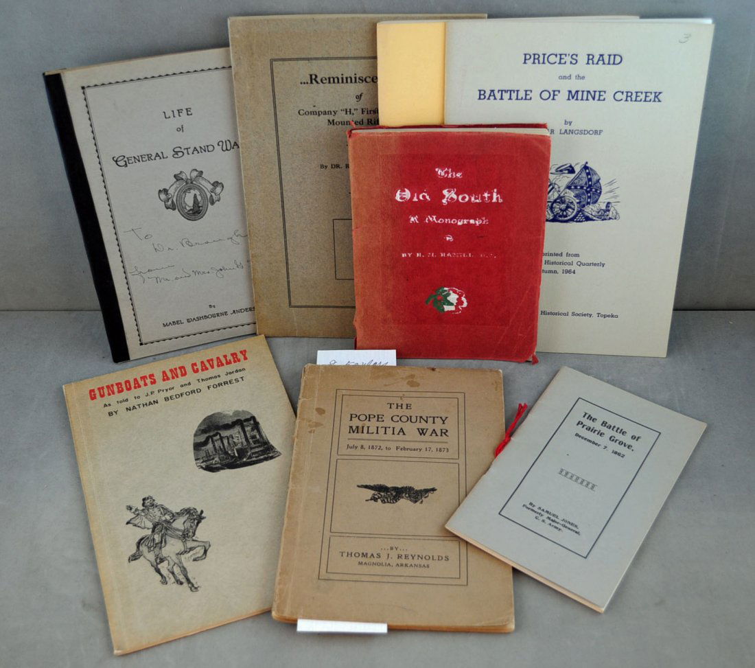 The Pope County Militia War & General Stand Waite: Group of paperback books Civil War, Arkansas History etc.; The Pope County War July 1872- February 1873 by Reynolds, Thomas J., Magnolia Arkansas ;; General Stand Watie by Anderson, Mabel Washbourne a