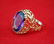 Antique Style 14 kt Gold Ring with 18 ct Amethyst