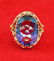 Antique Style 14 kt Gold Ring with 18 ct Amethyst - 2