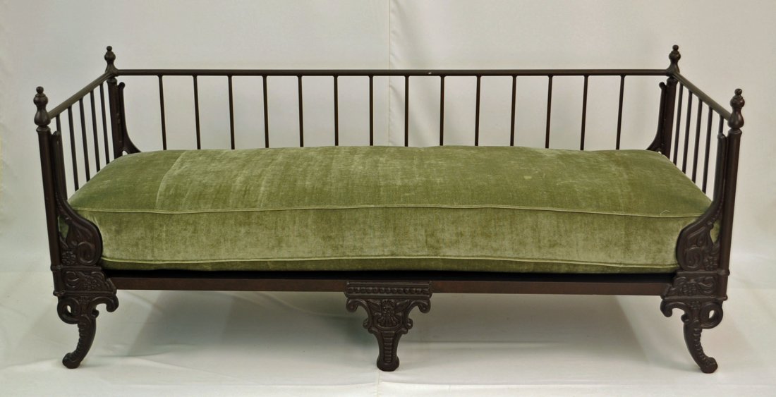French Day Bed, "Samuel`s Furniture" Memphis, TN.: French Day Bed, "Samuel`s Furniture" Memphis, TN. Measurements 34.5" H. X 78" L. X 30" D.