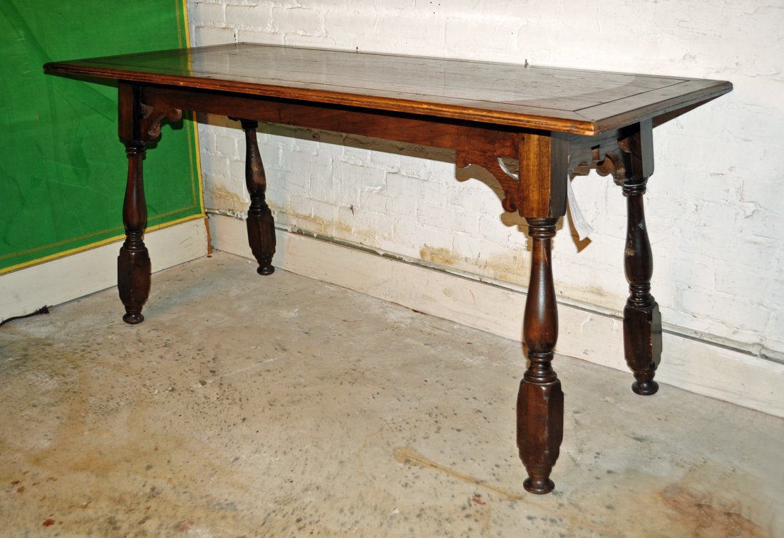 Oak Trestle or Sofa Table, 30" H. X 60" L. X 28" W.: Oak Trestle or Sofa Table, 30" H. X 60" L. X 28" W.