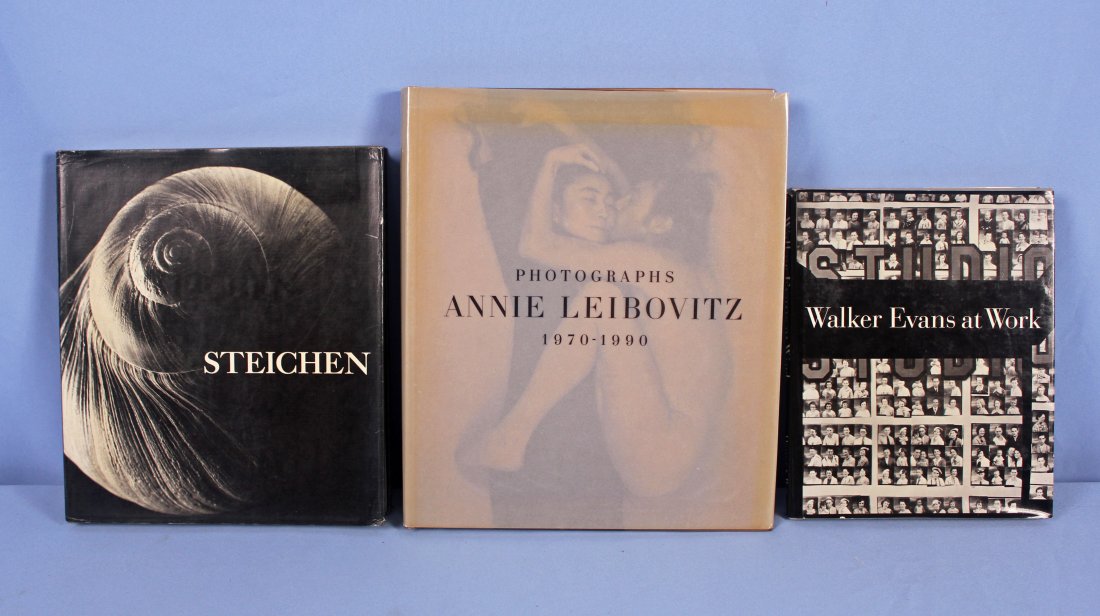 Books on Photography: Leibovitz, Steichen, & Evans: Three books on photography: "Walker Evans at Work", "Edward Steichen: A Life in Photography", and "Photographs: Annie Leibovitz 1970-1990". "Walker Evans at Work": 239 pages on Walker Evans in a gray