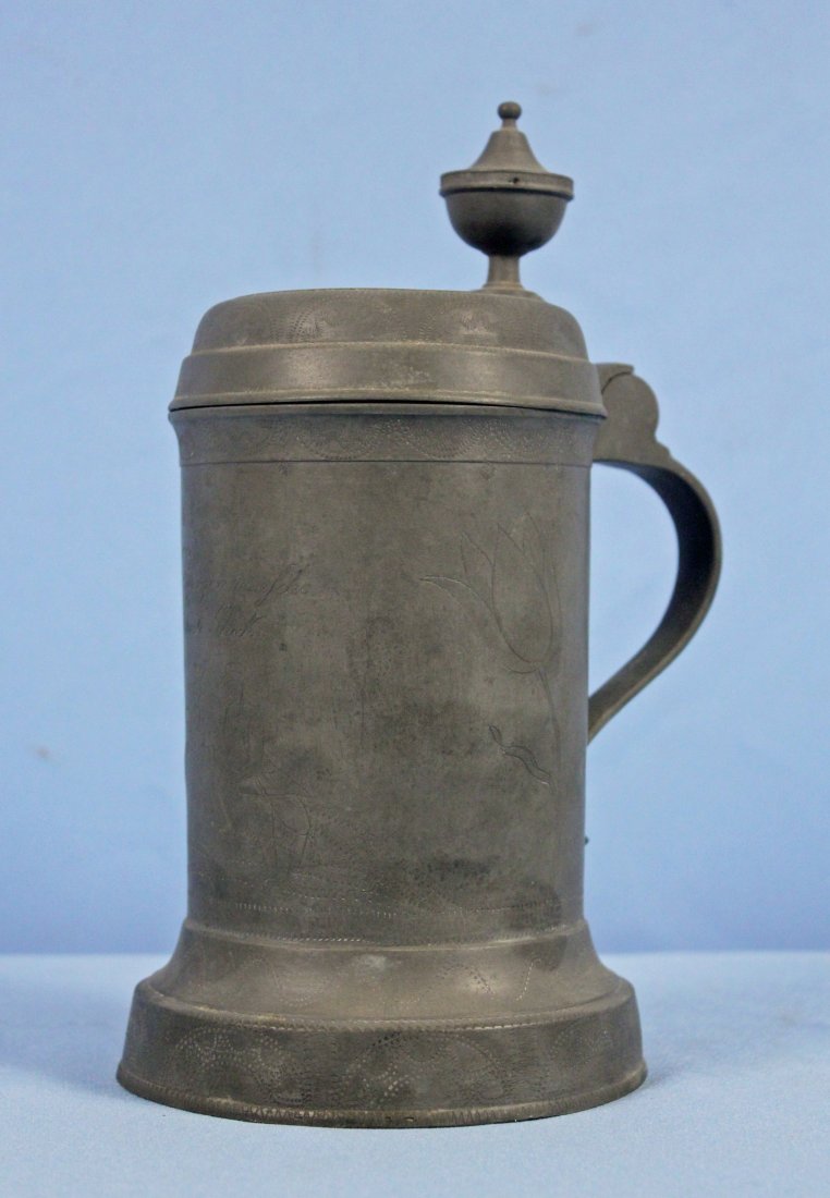 1826 C. Roessler Occupational Pewter Beer Stein (1 of 8)
