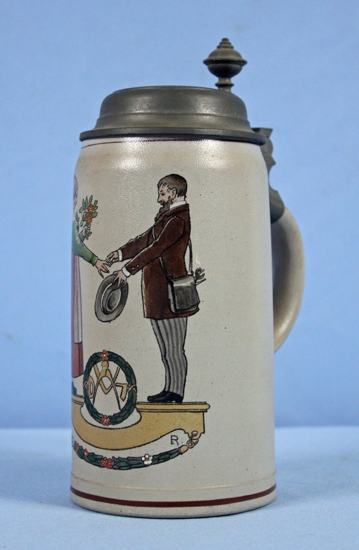 Franz Ringer German Engineers 1903 Beer Stein (1 of 7)