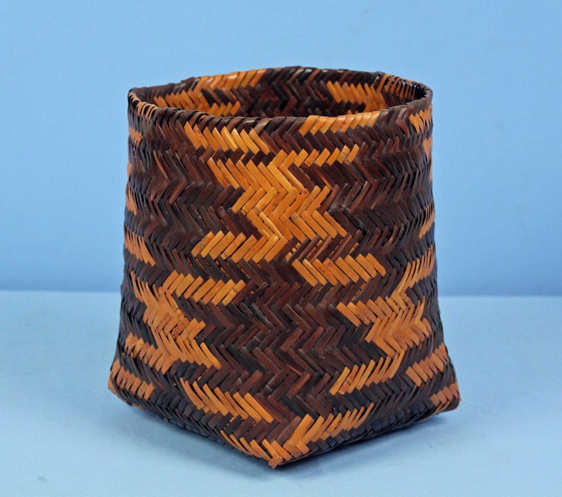 Choctaw Double-Woven River Cane Basket (1 of 4)
