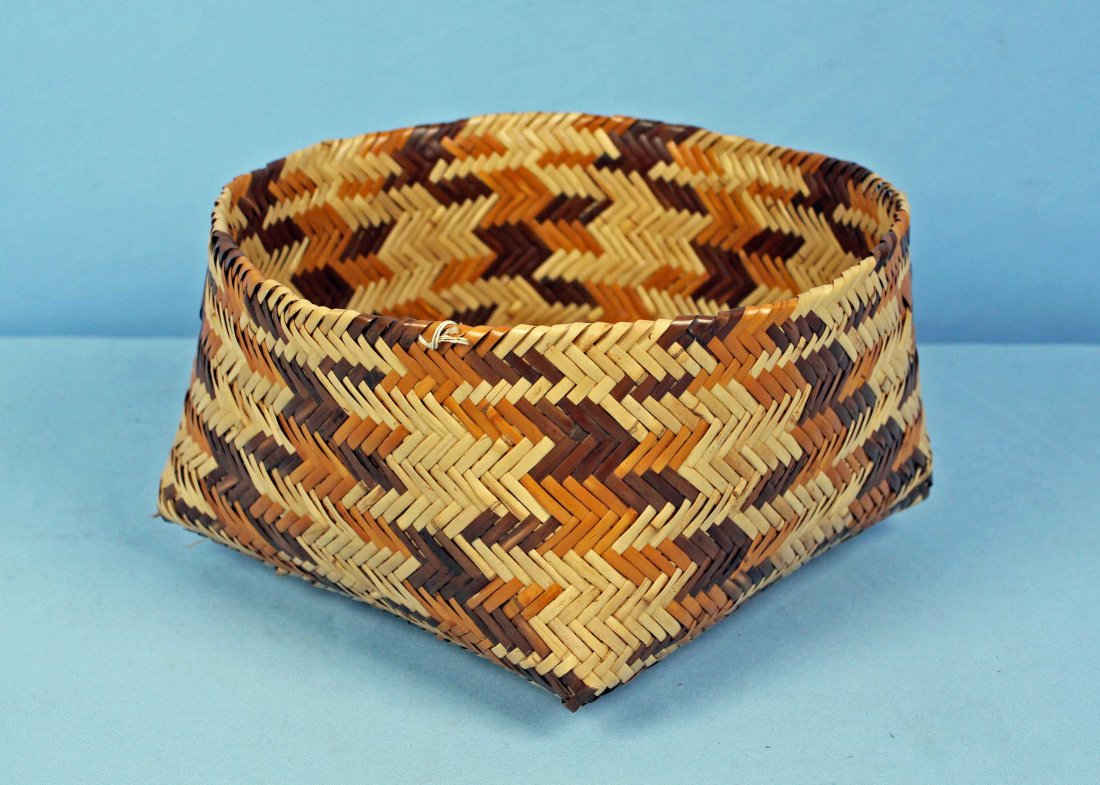 Choctaw Double-Woven River Cane Basket (1 of 4)