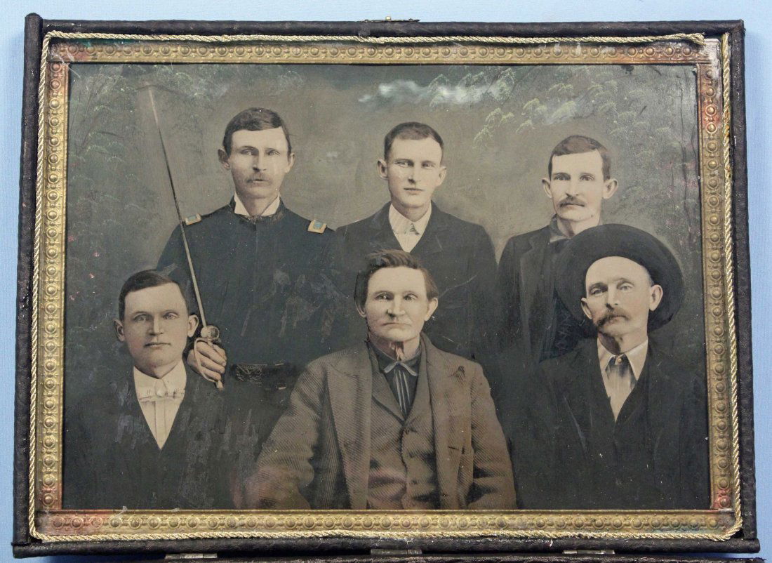Full Plate Tintype Photo w/ Tenn. Officer & Indian (1 of 10)