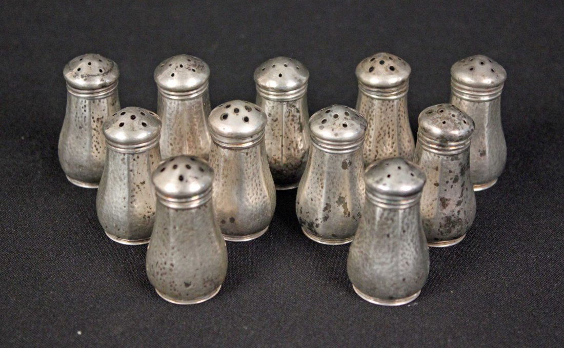 11 Sterling Individual Salt & Pepper Shakers (1 of 3)