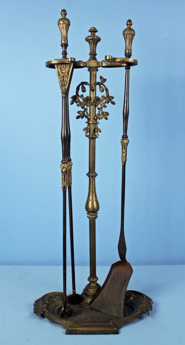 19th Century French Fireplace Tools and Stand (1 of 9)