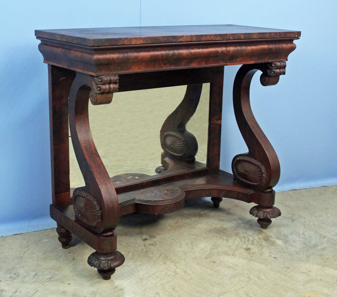 Circa 1840 Empire Mahogany Pier Table (1 of 9)
