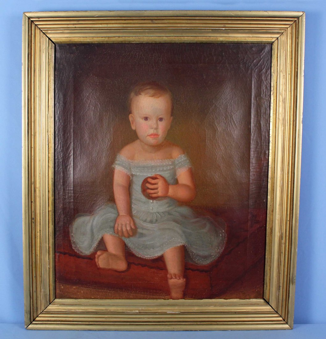 Portrait A Baby Boy Circa 1850, Oil on Canvas (1 of 6)
