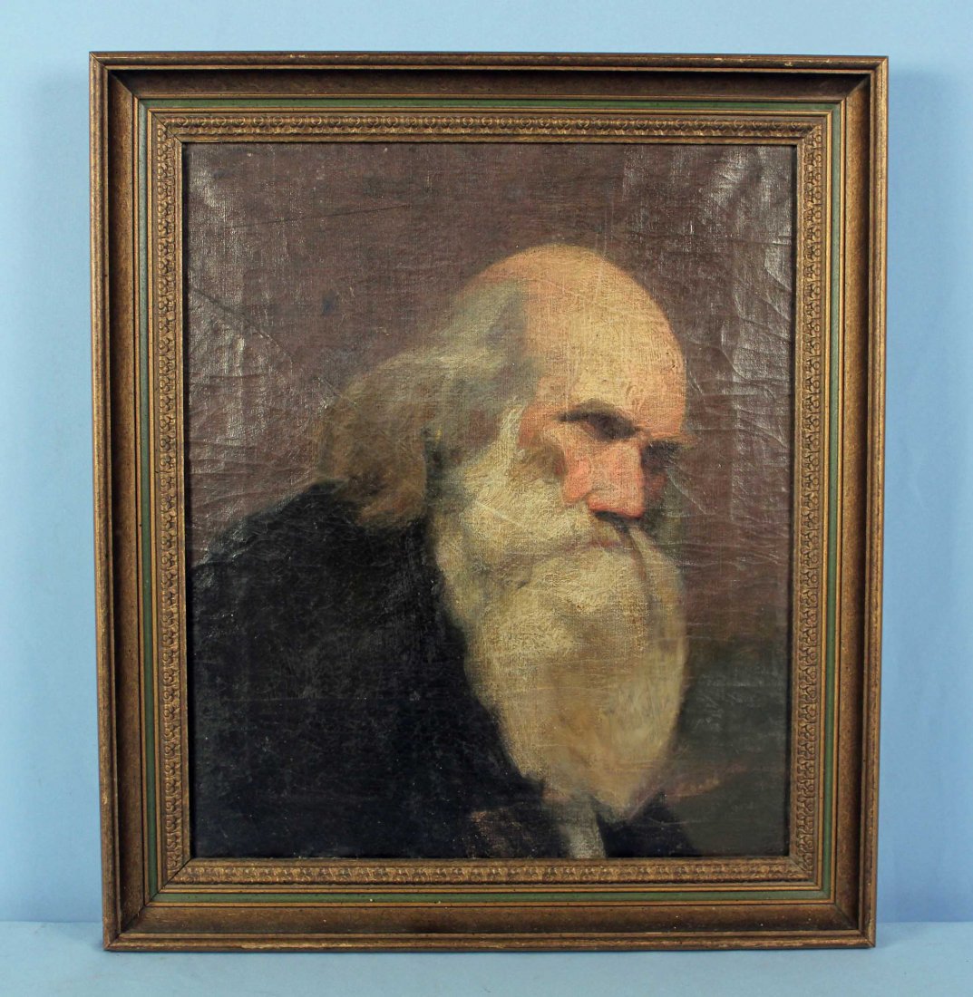 School of Peter Paul Rubens Painting of Saint, O/C: School of Peter Paul Rubens Painting of Saint, Oil on Canvas Painting, Bald Saint with long white beard and hair. Canvas appears to be 16th - 17th century. Possible indecipherable signature lower righ