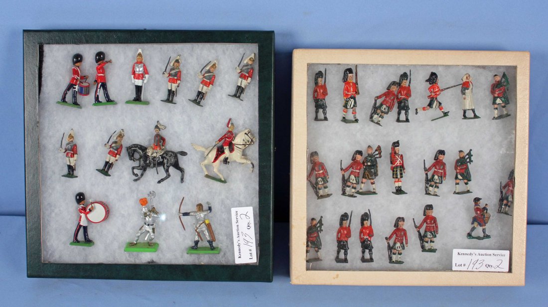 2 Cases w/ British and Scottish Style Lead Soldiers (1 of 5)