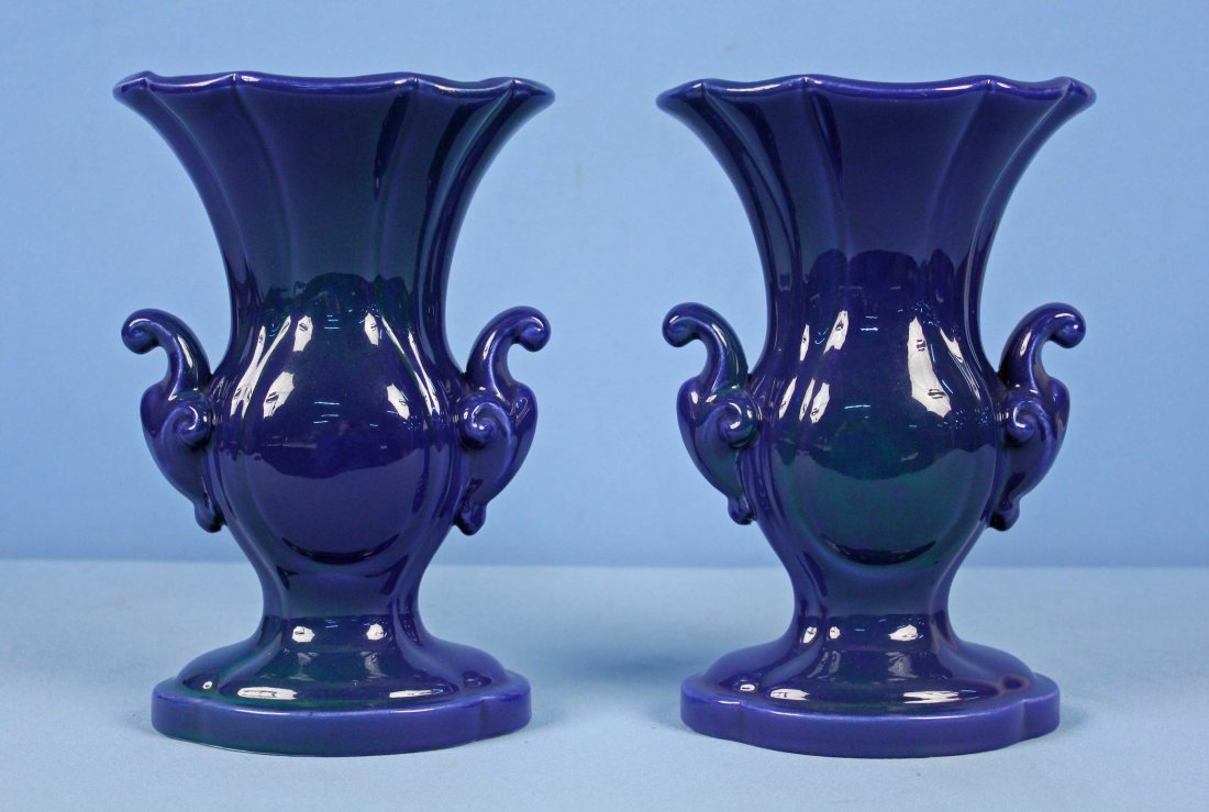 Pair of Blur Cowan Vases 10.25" High (1 of 5)