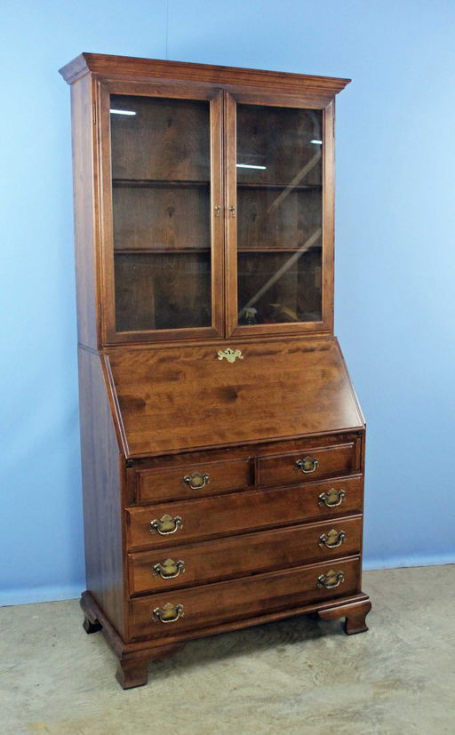 Ethan Allen Walnut Finish Maple Secretary Desk